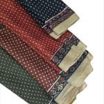 Retro Inspired Silky Scarf with Ornamental Details