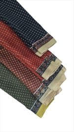 Retro Inspired Silky Scarf with Ornamental Details - Image 2