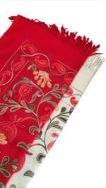Scarlet Garden Floral Embroidered Scarf - Image 2