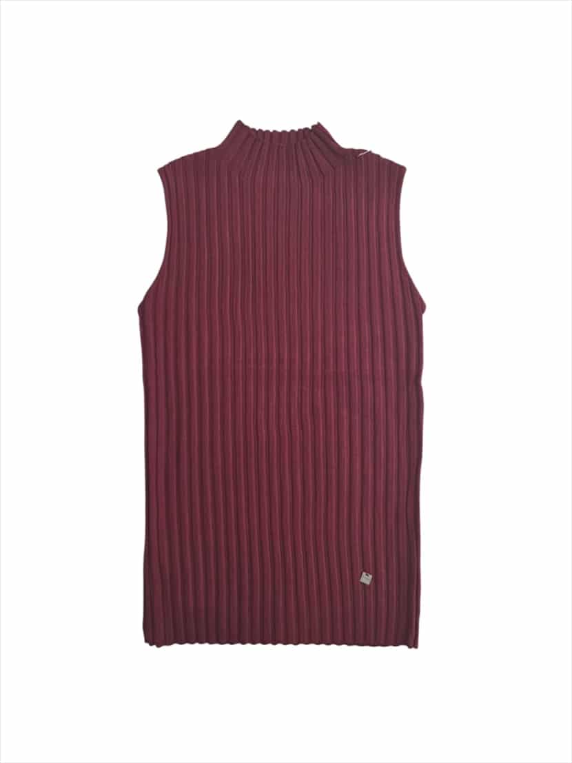 6120.jpg Merlot Sleeveless Knit Top - Image 1