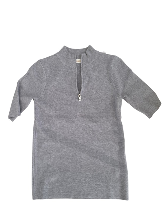 AG-6428.jpg Minimal Half-Zip Knit Top - Image 1