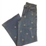 Silver Ring Wide-Leg Jeans