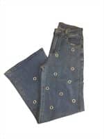 Silver Ring Wide-Leg Jeans