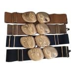 Statement Elastic Waist Belt with Oversized Sculptural Gold Buckle