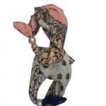 Elegant Printed Scarf with Pearl Detail