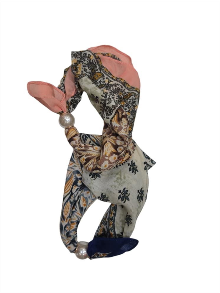 FN581243.jpg Elegant Printed Scarf with Pearl Detail - Image 1