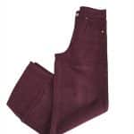 Burgundy Wide-Leg Jeans