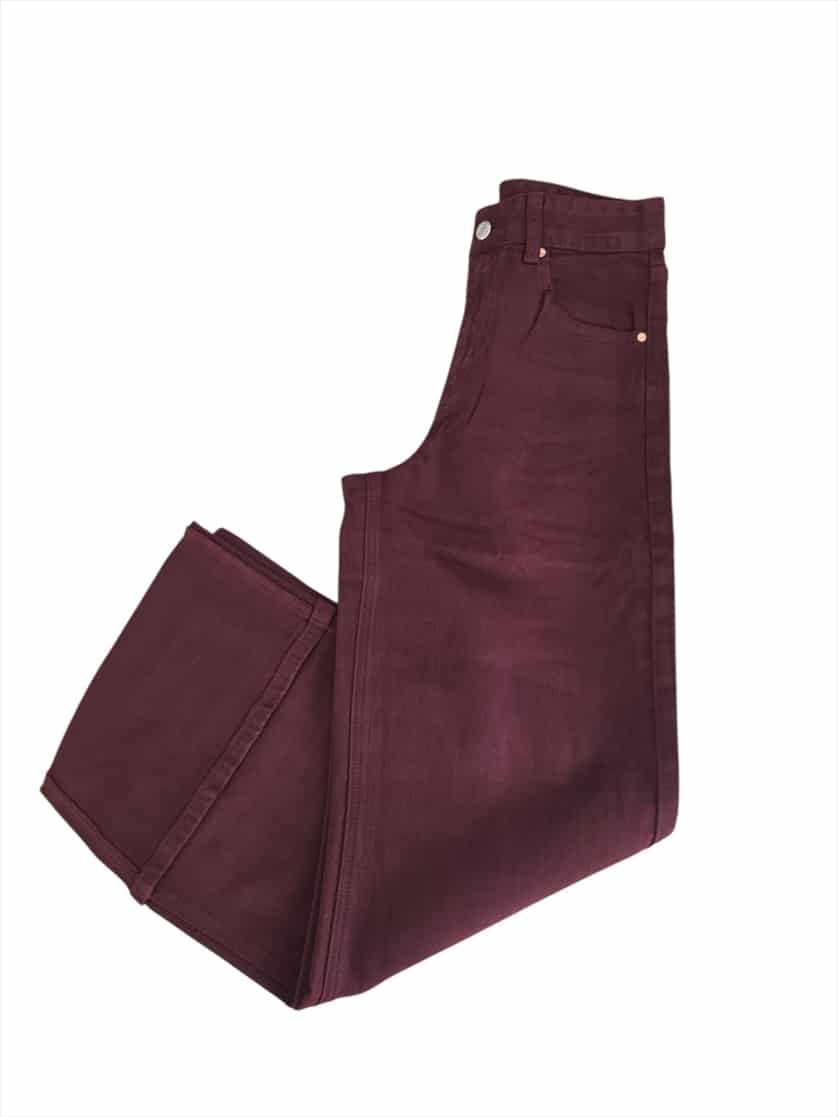 H3921.jpg Burgundy Wide-Leg Jeans - Image 1