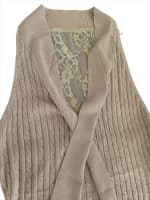Soft Taupe Lace Knit Vest - Image 3