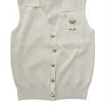Teddy Love Cream Knitted Vest with Heart Buttons