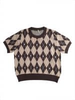 Sweetheart Argyle Knit Top - Image 2