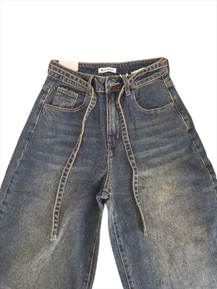 J096.jpg Tie-Waist Wide-Leg Jeans - Image 1