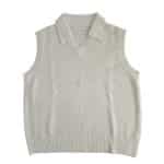 Ivory Shimmer Knit Vest