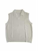 Ivory Shimmer Knit Vest