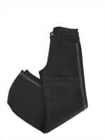 Crystal Side Stripe Black Jeans