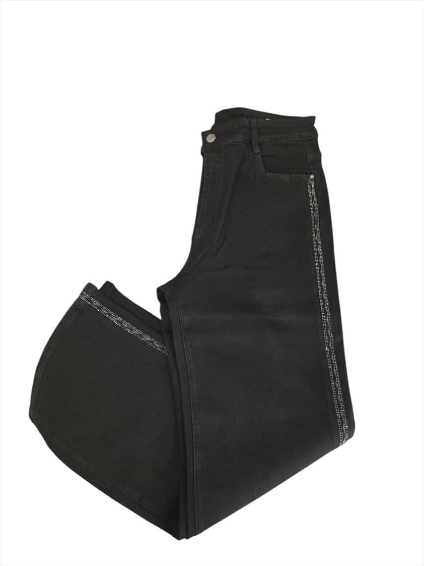 MG7761.jpg Crystal Side Stripe Black Jeans - Image 1