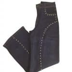 Rhinestone Detail Wide-Leg Jeans