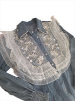 Pearl Romance Denim Shirt - Image 3