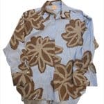 Oversized Floral Print  Pinstripe Shirt