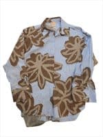 Oversized Floral Print  Pinstripe Shirt - Image 2