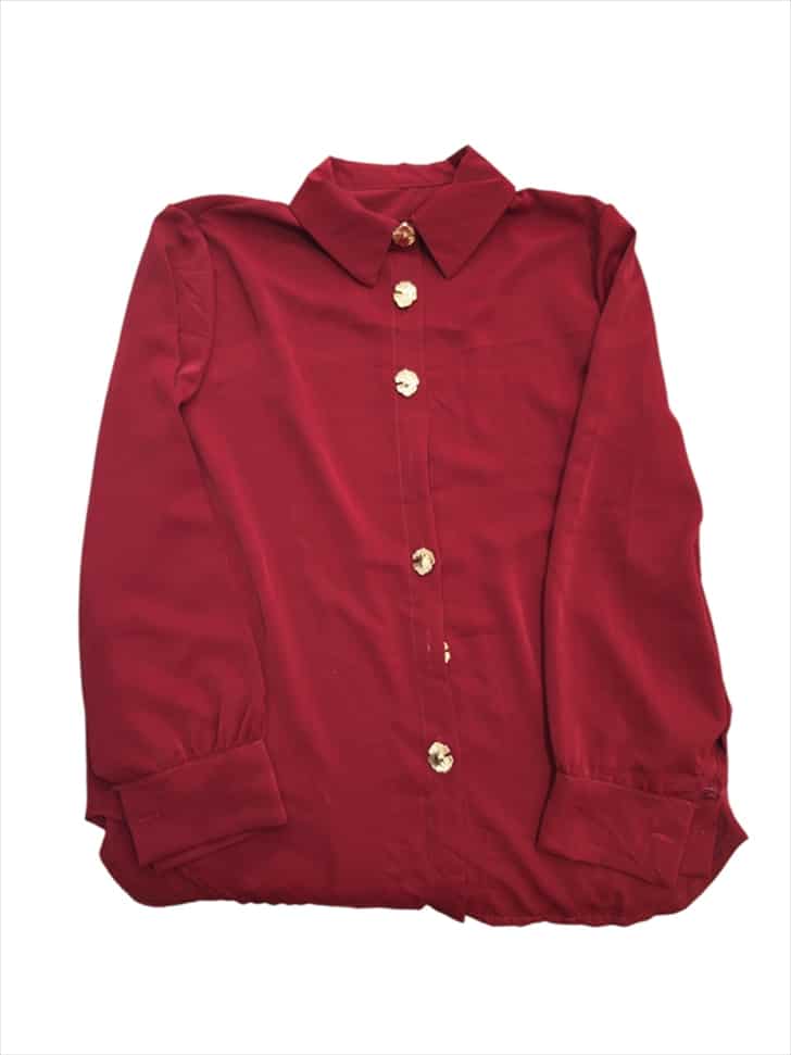 43410.jpg Blouse with Gold Statement Buttons - Image 1