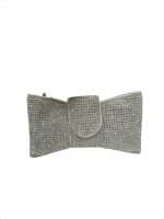 Bella Bow Crystal Embellished Evening Clutch Bag - Image 4
