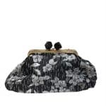 Noir Romance Vintage Floral Kiss Lock Bag