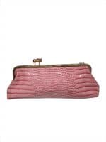 The Monroe Glossy Croc Print Frame Clutch - Image 4