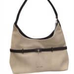 Curved Shoulder Bag with Slim Belt Accent