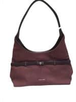 Curved Shoulder Bag with Slim Belt Accent - Image 3