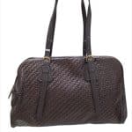 Milano Chic Braided-Effect Tote Bag with Buckle Straps