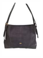 Suede Contrast Shoulder Bag