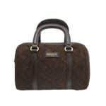Vittoria Luxe Chocolate Woven Top Handle Bag