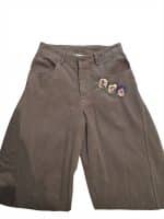 Floral Embroidered Wide Leg Denim Jeans - Image 3
