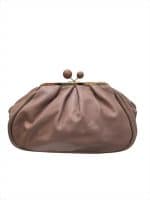 Elegant Pleated Clutch Bag with Gold Frame - Image 3
