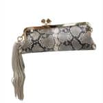 Serpentine Chic Kiss Lock Frame Clutch Bag