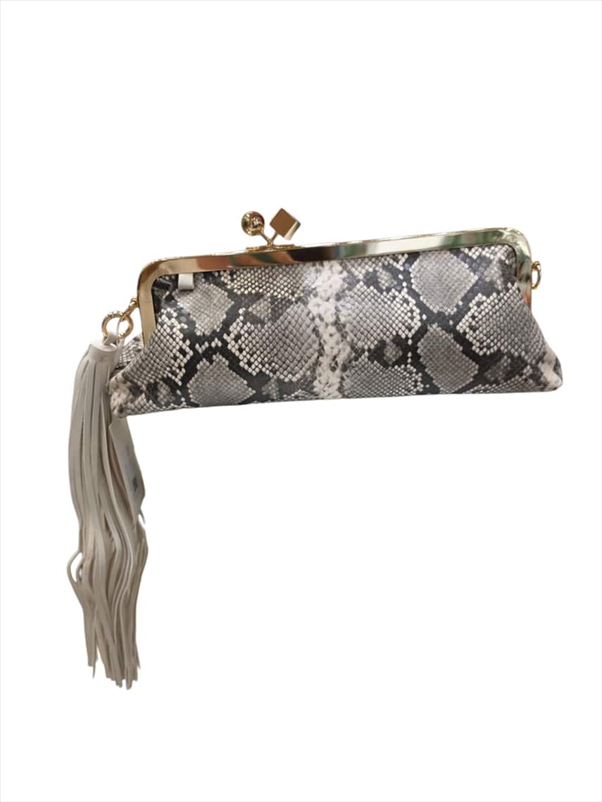 KSD52120.jpg Serpentine Chic Kiss Lock Frame Clutch Bag - Image 1