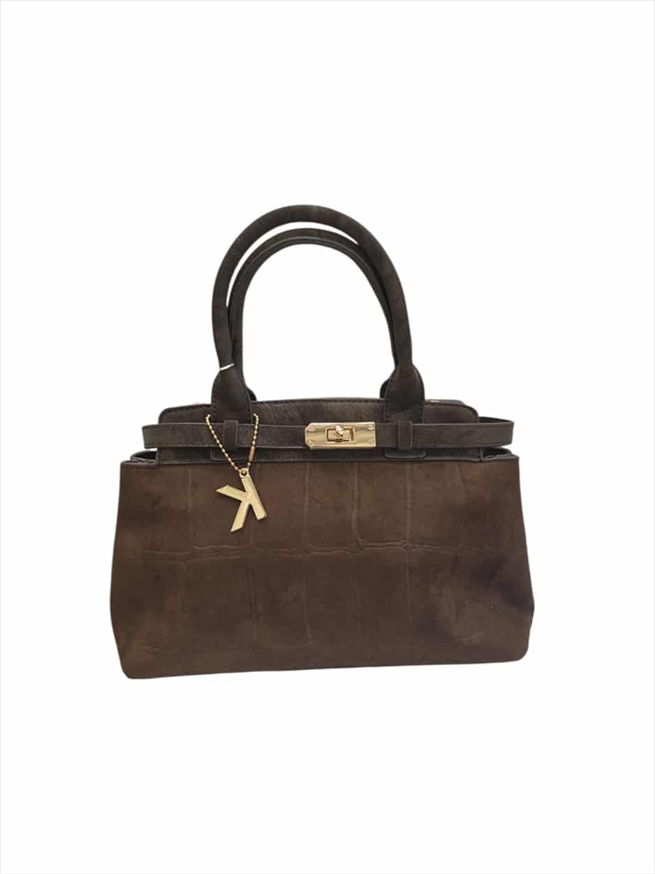 KSD56016.jpg Chic Suede-Effect Mini Tote Bag - Image 1