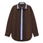 Oversized Contrast Stripe Detail Shirt