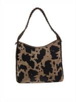 Dakota Muse Cow Print Faux Fur Shoulder Bag