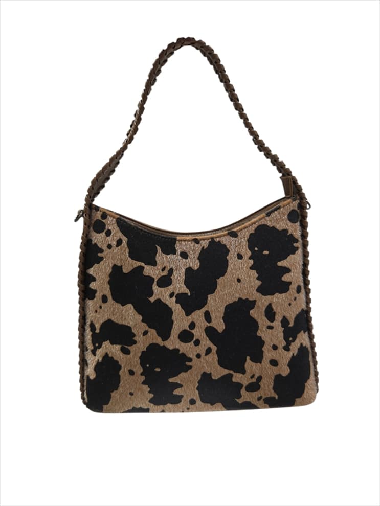 MC839.jpg Dakota Muse Cow Print Faux Fur Shoulder Bag - Image 1