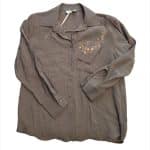 Floral Embroidered Pocket Relaxed Fit Shirt