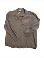 Floral Embroidered Pocket Relaxed Fit Shirt