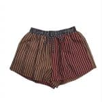 Colorblock Pinstripe Drawstring Shorts