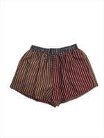 Colorblock Pinstripe Drawstring Shorts