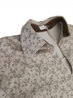 Vintage Ditsy Floral Print Blouse with Contrast Trim - Image 3
